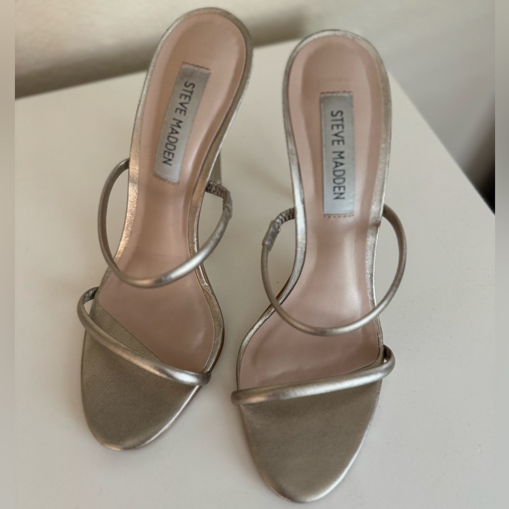Steve Madden Mina Leather High Heel Sandal - Picture 2 of 6
